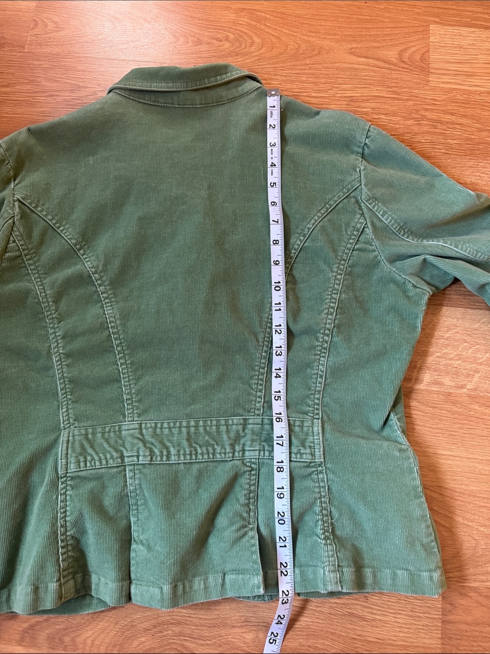 SZ Large St. John’s Bay Sage Green Blazer Corduroy button up Jacket - Picture 6 of 7